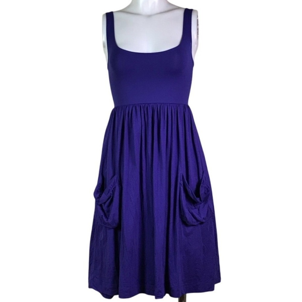 THEORY PURPLE STRETCH TANK DRESS w/ POCKETS
